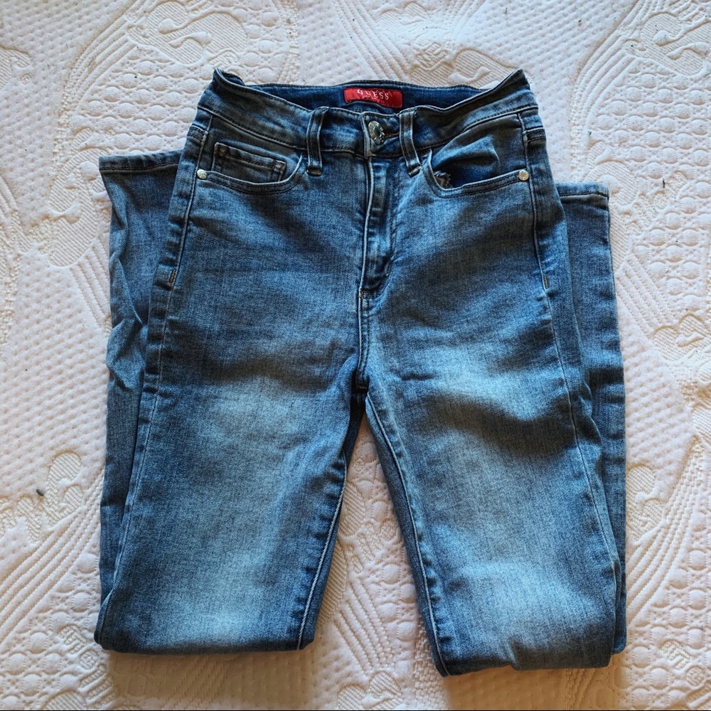 guess high waisted skinny jeans